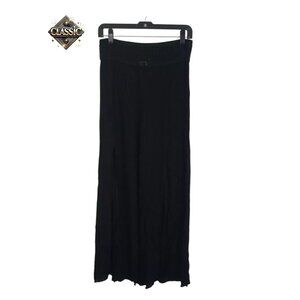 Mikey & Joey Women´s Pants Black Elastic Waist Open Front Size L